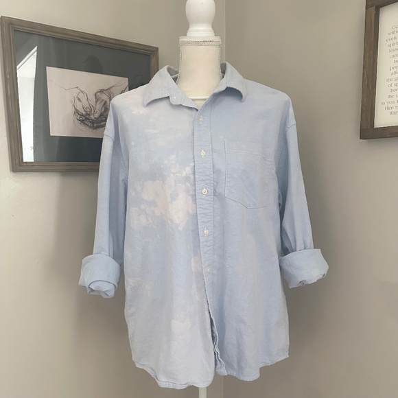Preppy Grunge American Eagle 100% cotton button down collared shirt - Picture 1 of 8